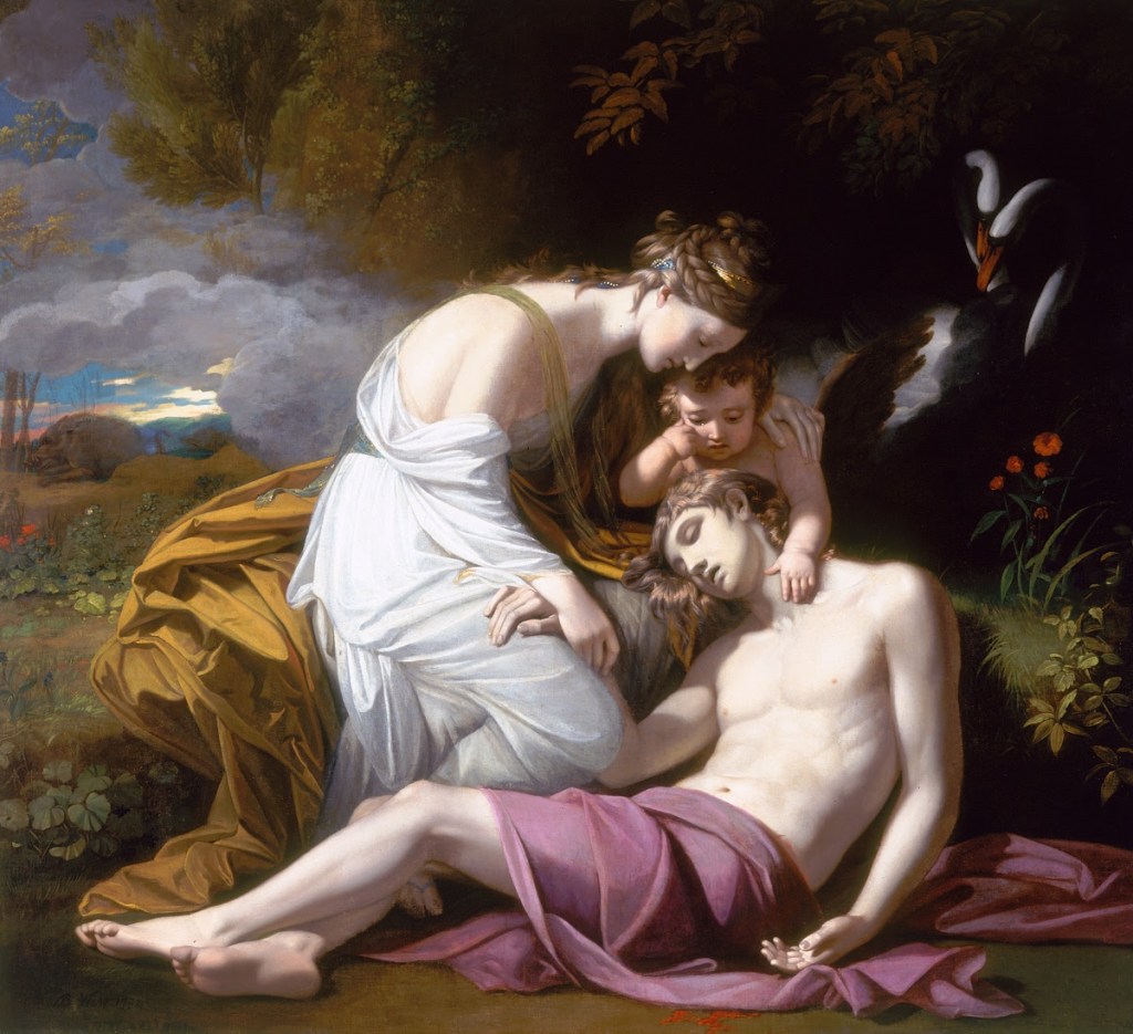 Venus and Adonis Painting Inspired by Greek Mythology